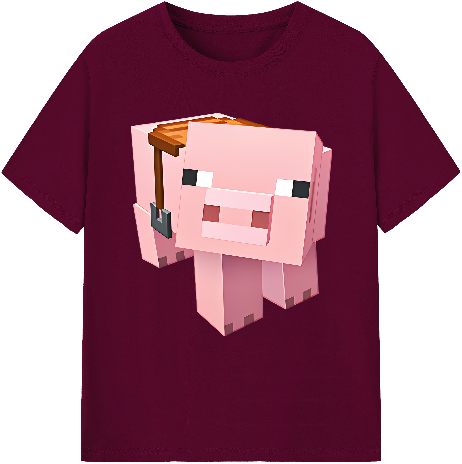 （画像用） マインクラフト ブロックの世界 Minecraft MC Block world レディースカジュアルプリントTシャツ（綿100％）